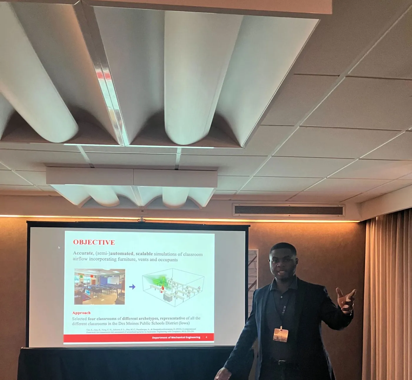Presenting classroom airflow research